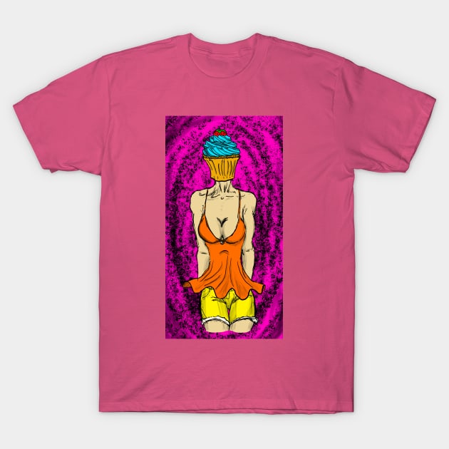 Cupcake Woman T-Shirt by ArtsWorX719